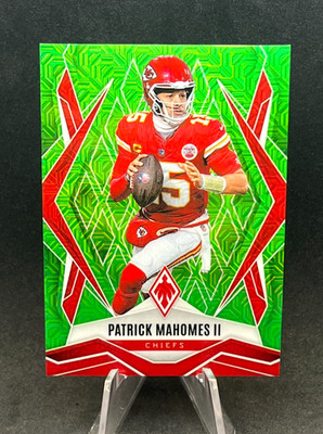 Patrick Mahomes 2025 Panini Phoenix Lime Green Mojo /75 #1 Kansas City Chiefs
