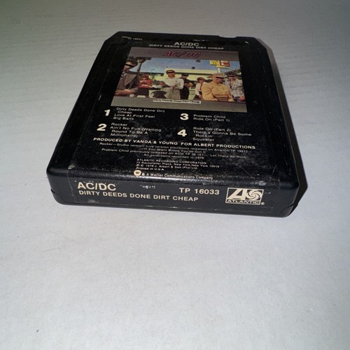 AC/DC Dirty Deeds Done Dirt Cheap 8 Track Tape 1976 Atlantic # TP-16033 Untested - Picture 2 of 4