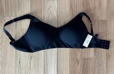 Third Love Wireless T-Shirt Bra Black Adjustable Straps Recycled Material SM 