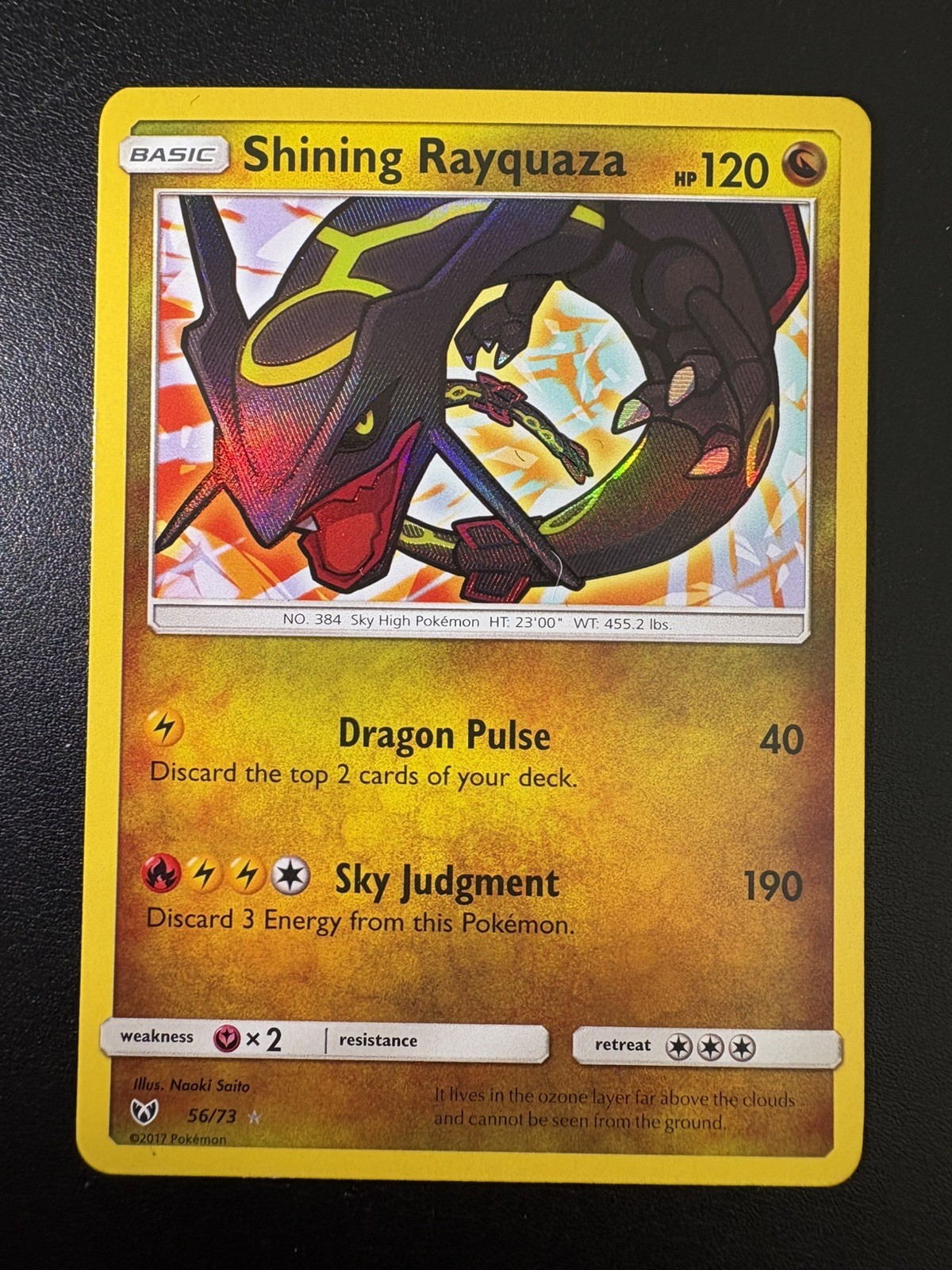 Pokémon TCG - Shining Rayquaza - Holo Rare - Shining Legends 56/73 - NM