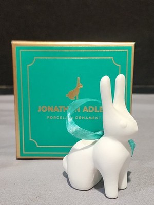 Jonathan Adler 3.5'' RABBIT White Porcelain Ornament Brand NEW in Box