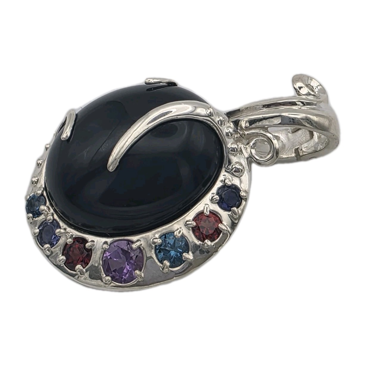 Carolyn Pollack Relios Solid 925 Rainbow Obsidian… - image 2