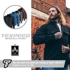 Motorbike Motorcycle Denim Shirt CE Biker Armour Made With Aramid Protection