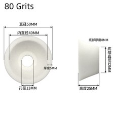 Flaring Cup Grinding Abrasive Wheel, 2" 80 Grits Aluminum Oxide, White Corundum