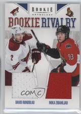 2011 Panini Rookie Anthology Rivalry Materials Mika Zibanejad David Rundblad 4e8