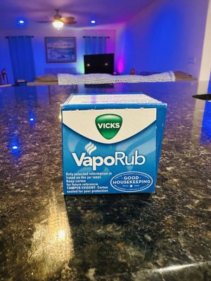Vicks VapoRub Cough Suppressant Chest Rub Ointment Original, 1.76 OZ Exp 09/25