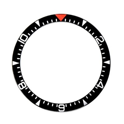 SKX007/SRPD Flat Bezel Insert   Black/Silver/Red   CT6145
