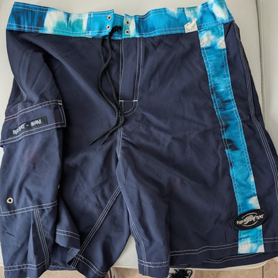 New Blue Planet surf gear men's blue swim trunks 36