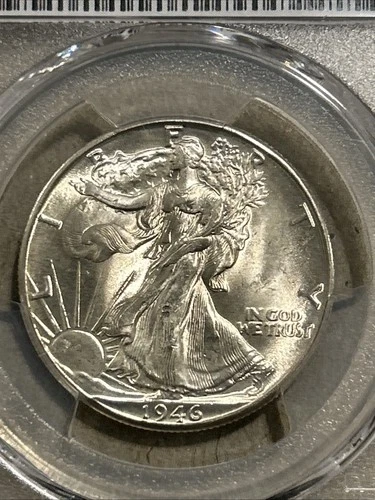 1946-D PCGS MS65 Walking Liberty Silver Half Dollar 50c MS-65 Beautiful!