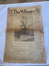 Vintage 1942 " Villager" newspaper precursor to Village Voice NYC Greenwich