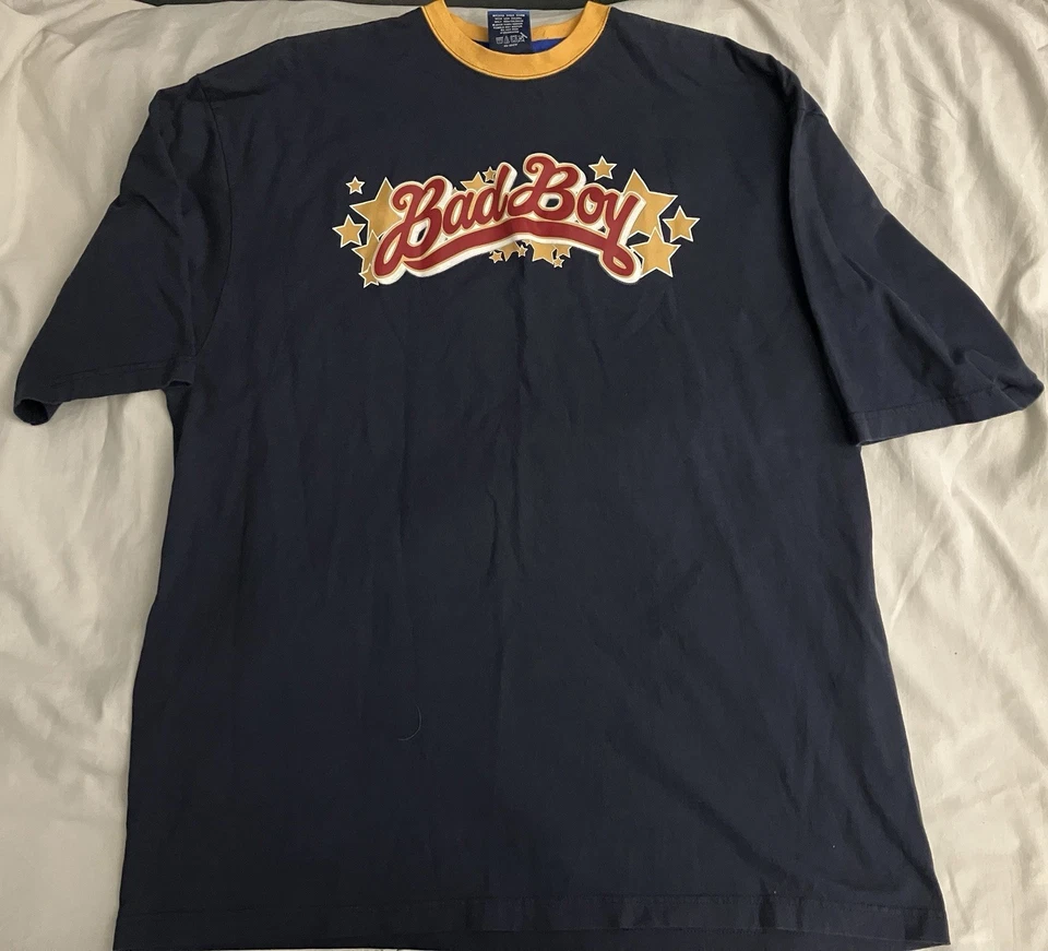 Camiseta De Colección Bad Boy Athletics Deletrear Y2K Hip Hop Rap P Diddy Para Hombre’s 2XL Foto 2 de 4