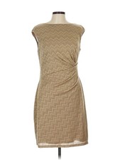 Chaps Women Brown Casual Dress 12