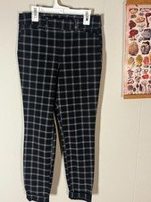 Pixie High-Rise Pants Secret-Slim Pockets Old Navy Size 2 Black Plaid