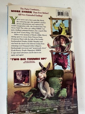 DreamWorks Home Entertainment Shrek VHS NTSC PG Special Edition English 2001