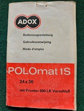 ADOX POLOmatic 1S 24x36 Bedienungsanleitung Deutsch