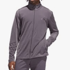 Adidas men  s Tricot Full Zip Track Jacket, Grey, Size Large, NWT