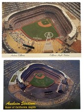 Anaheim Stadium Heimat der Los Angeles Angels Lot 2 Vintage Postkarten