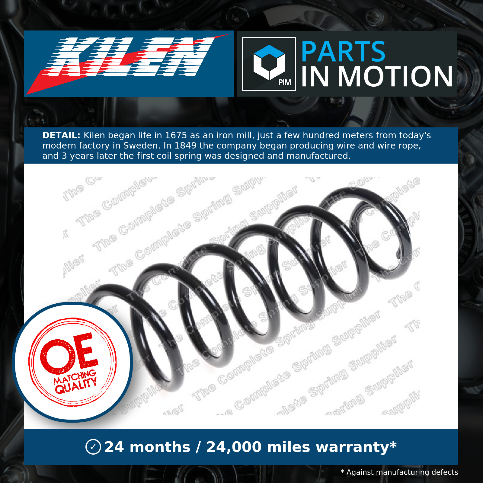 Coil Spring fits VW GOLF Mk5 1.9D Rear 07 to 09 Suspension Kilen 1K0511115BH New - Image 9