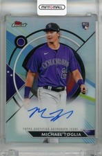 2023 Topps Finest Michael Toglia Finest Autographs RC Rockies Card