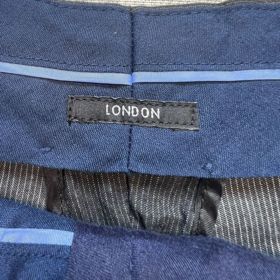 Calça social INC International Concepts masculina Londres tamanho 38x32 listra preta - Imagem 3 de 4