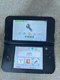New Nintendo 3DS XL LL Black  Lime Console region Japanese B836