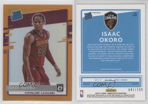 2020-21 Panini Donruss Optic Rated Orange Prizm /199 Isaac Okoro #155 Rookie RC