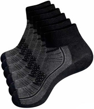 6 Pack Ankle Socks for Men Women, Low Cut Athletic Running Socks, Breathable Cas