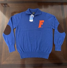 Florida Gators 1/4 Zip Long Sleeve Sweatshirt Alma Mater Brand Blue Men Size M-L