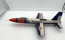Bandai Friction Martin Matador Airplane Cruise Missile / 1950s Japan Tin Litho