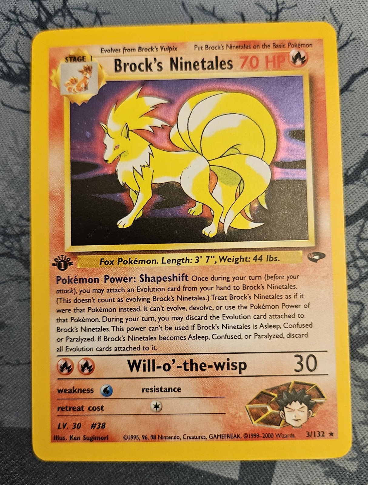 Pokemon 2000 Brocks Ninetales Holo Gym Challenge 3/132 1st Edition NM