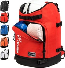 Ski Boot Bag - 50L Travel Backpack Waterproof One Size, Red-03