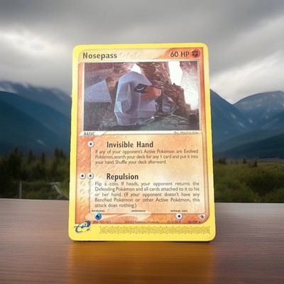 2003 Pokemon Nosepass Rare Ruby and Sapphire 18/109 MP Card