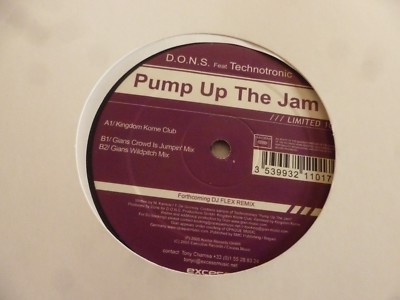 D.O.N.S. feat TECHNOTRONIC - Pump Up The Jam - 2005 UK 3-track 12'' Vinyl Single