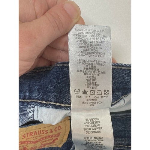 Levi’s 511 Boys Slim Straight Medium Wash Denim Jeans 14 Regular 27x27 - Picture 7 of 8