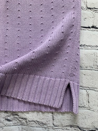 Quacker Factory Women’s Size M Lavander Sequin Farisile Chunky Knit Sweater - Picture 9 of 24