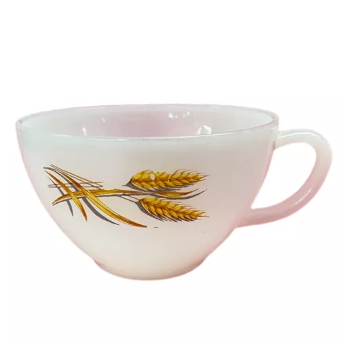Vintage Fire King Wheat cup milk glass 