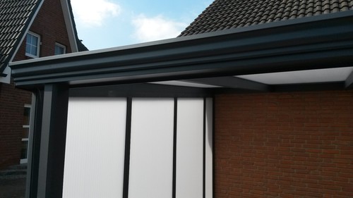 Terrassendach Alu weiss 8mm Glas Terrassenüberdachung 4 x 4m - Bild 15 von 24