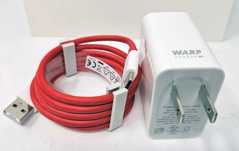 OnePlus Warp Fast Charging Power Adapter 30W, USB-C Cable for OnePlus 7 Pro 7T - Image 2 of 4