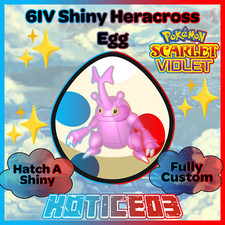 Heracross ✨ SHINY 6IV EGG ✨ Pokemon Scarlet & Violet ✨ TEAL MASK DLC ✨