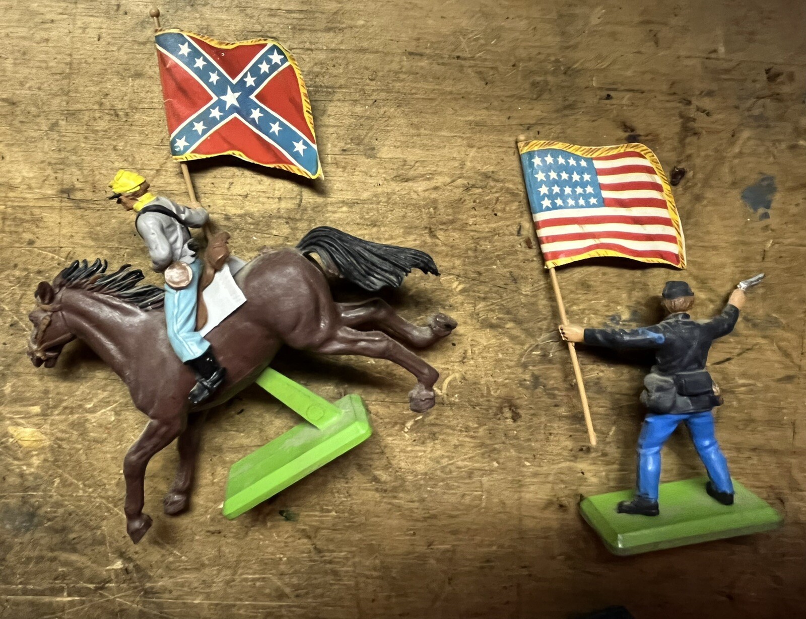 Lot Of 7 Vintage 1971 Britains American Civil War Toy Soldiers and
