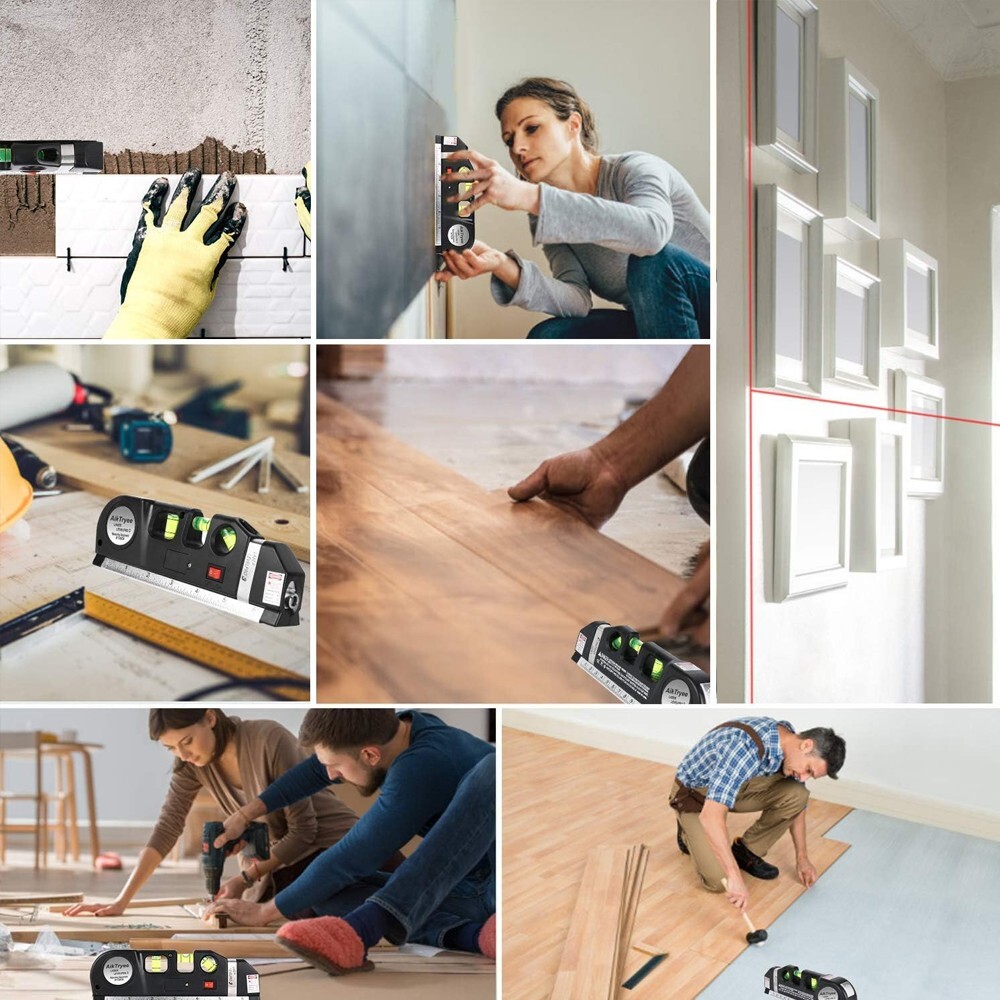 Laser Level Line Tool, Multipurpose Laser Level Kit Standard Cross Line Laser