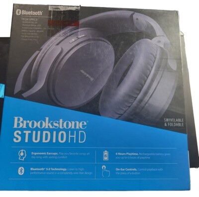 Brookstone Studio HD Black Wireless Headphones | eBay