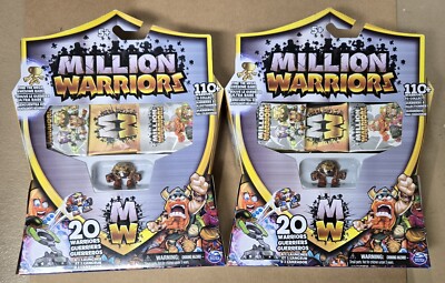 Million Warriors 20 Pack Blind Bags & Launcher  New!  Lot of 2! 