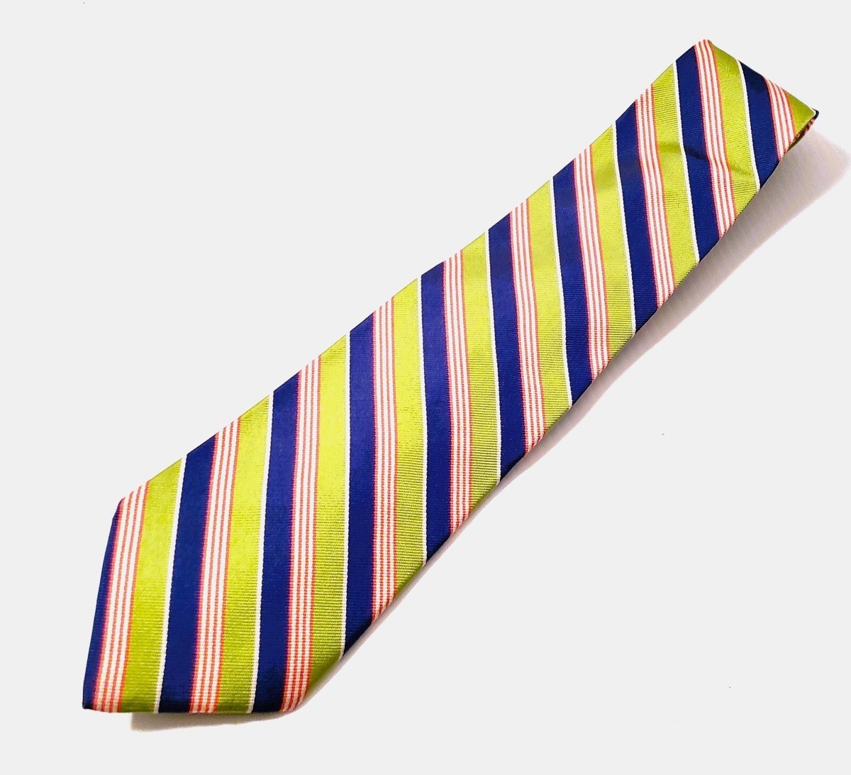 VTG Brooks Brothers Makers Tie All Silk Made in USA Blue Yellow