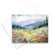 12 All Occasion Notecard Blank with Envelopes Greeting Cards - Mountain Meadow