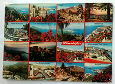 MULTIVIEW CARD 1970s;SPAIN;TENERIFE;ERIQUE DE OSSO STAMP