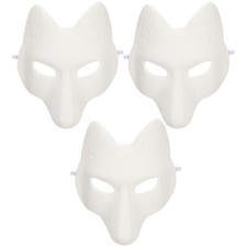 3 Pcs Fox Mask Costume Halloween Cosplay Masquerade Decorate Diy Masks