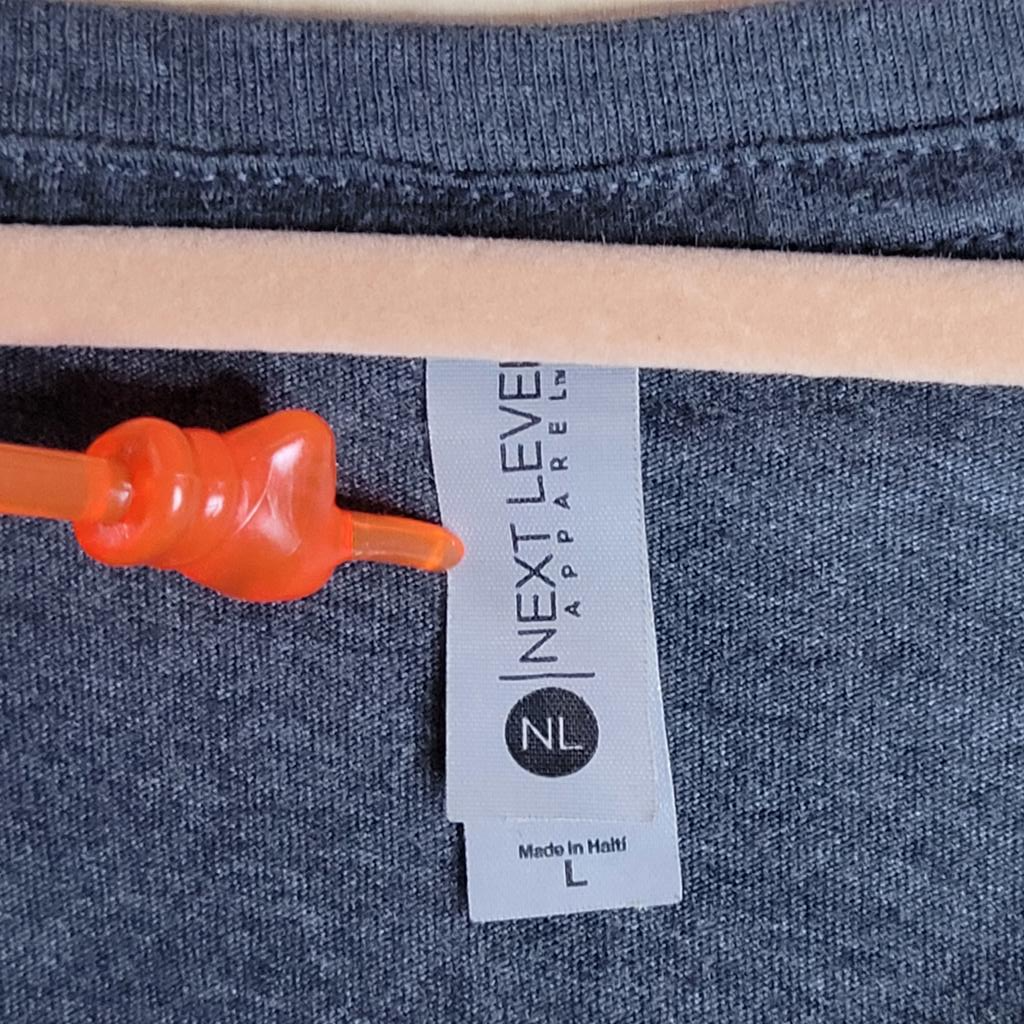 Train Gray Red Next Level Apparel Graphic T Shirt Logo Shirt Men Size