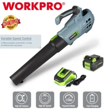 WORKPRO 20V Handheld Cordless Leaf Blower 340CFM 17000RPM 85MPH w/4.0 Ah Battery