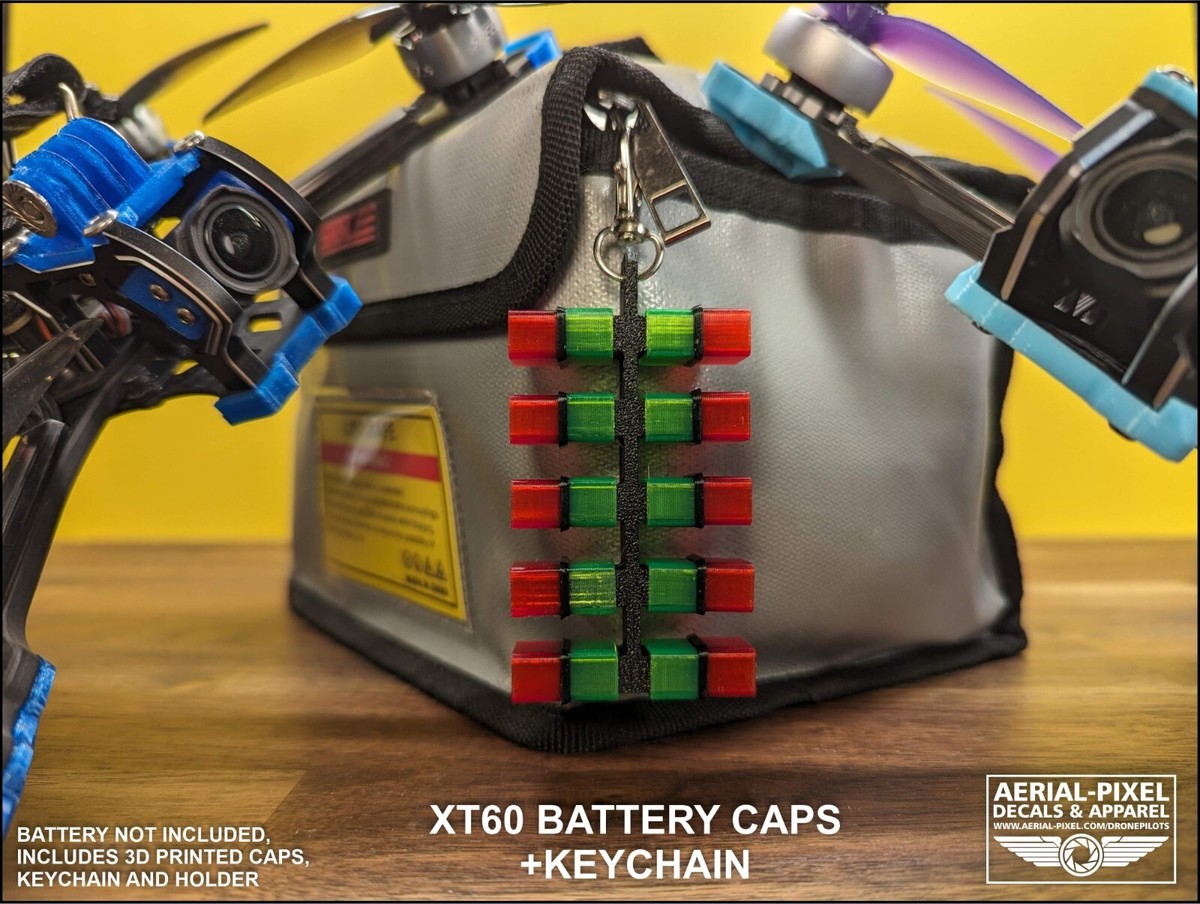 ベリカット 60カプセル XT60 / XT30 Charge Indicator Red & Green FPV LiPo Battery Covers